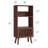 Small Bookcase, 43" H Open Shelf Cube Bookshelf With Slatted Door, Mid-century Bookcase With 3 Cubes, Open Shelves Display Storage Cabinet For Living Room, Home Office, Walnut-838677308
