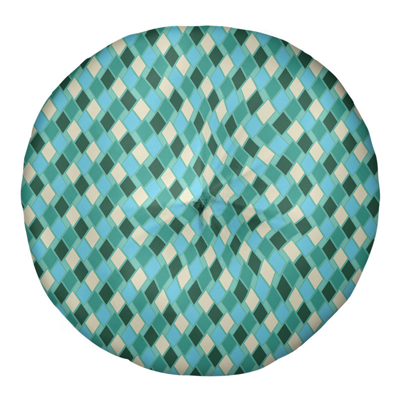 Coussin de sol Katelyn Elizabeth, 26 po x 26 po, Vert / Sarcelle