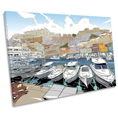 East Port Valon Des Marseille - Wrapped Canvas Print