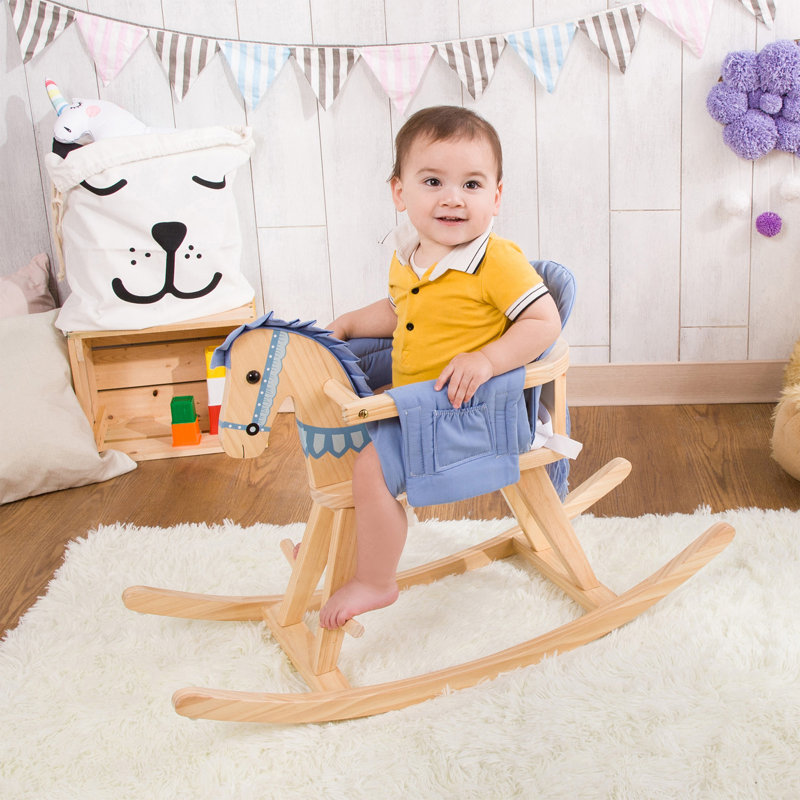 Safari Rocking Horse, Natural/Blue