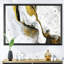 Or et noir sur marbre acrylique blanc - reproduction d'art sur toile-51145708-51145707