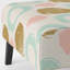 Cream And Gold Abstract Dot - Upholstered Patterned Accent Slipper Chair