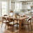 6-Person Rectangular Solid Wood Dining Table Set with Chairs-1100890701