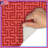 Red Geometric Maze Bath Mat-72665396
