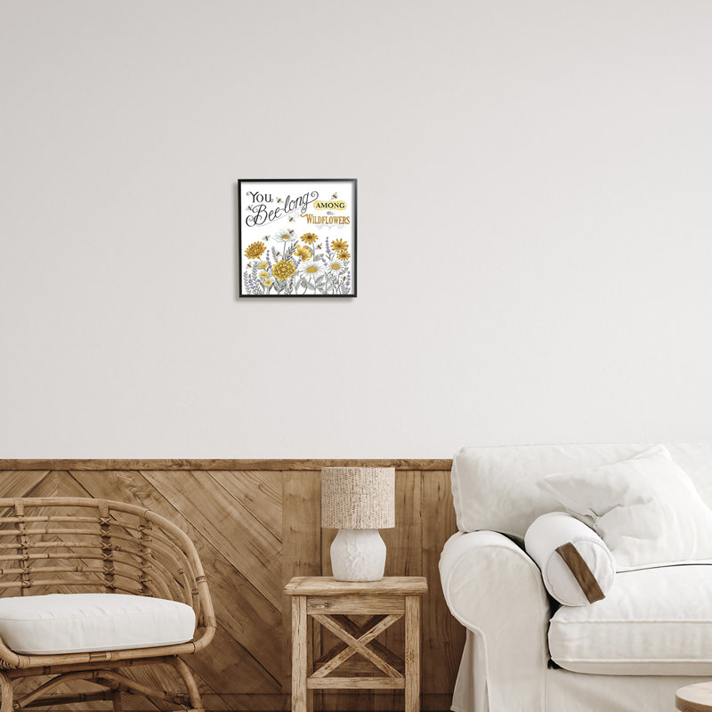 Encourageant «Bumble Bee», citation «Blossoming Flower Meadow» par Deb Strain, impression sur toile