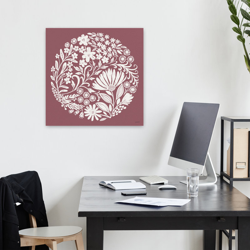 Art floral contemporain, H 18 po x l 18 po