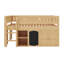Lit mezzanine double avec armoire de rangement-1702027250