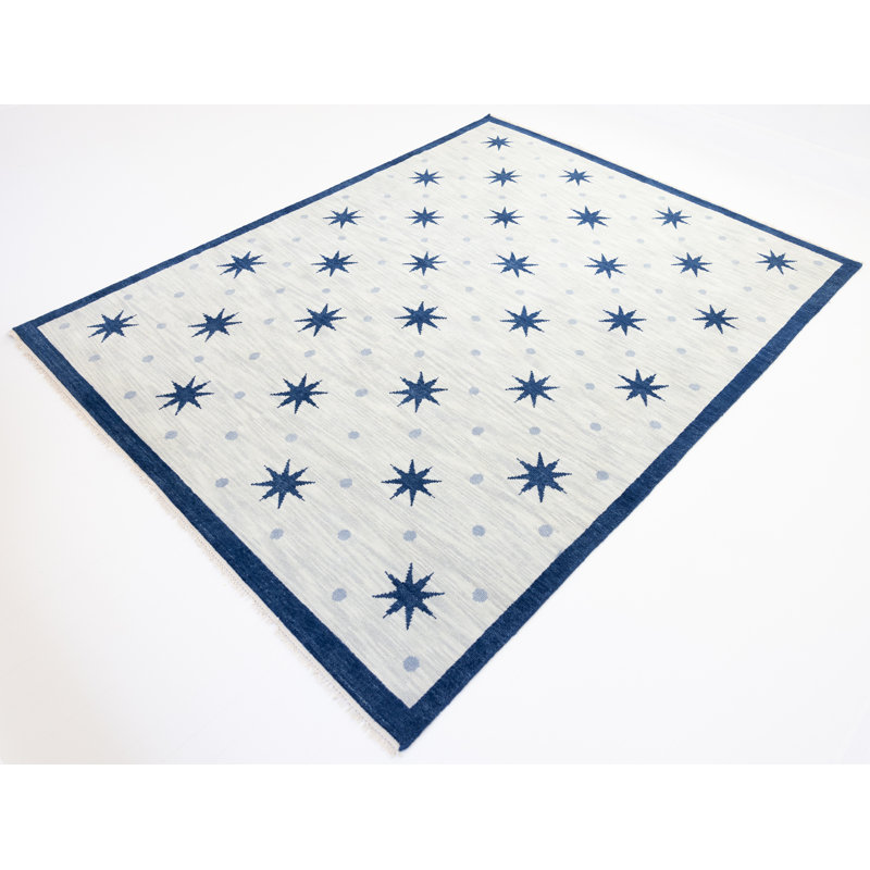 Lawson Hand Knotted Wool Starburst Area Rug, Rectangle 10' x 14'