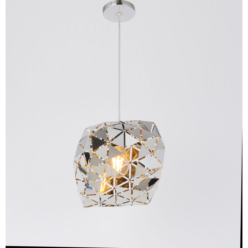Luminaire suspendu géométrique 1 lumières statement Lovica, H 8 po x l 11 po x P 11 po
