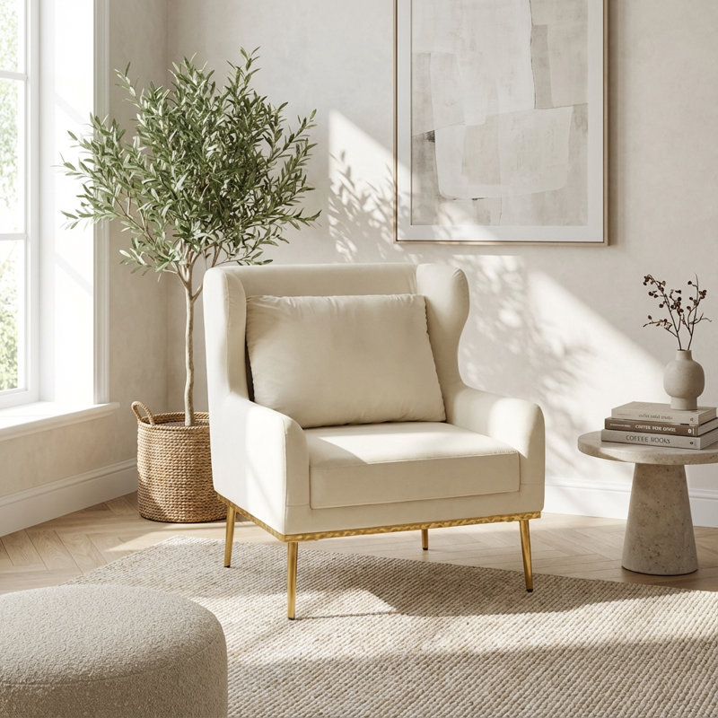 Fauteuil d'appoint Contemporary, Beige