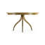 Solar Round Walnut Wood Dining Table-1000527797