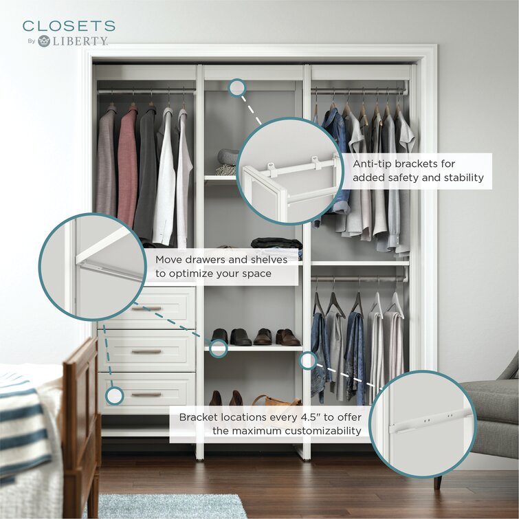 Closets by Liberty Home Storage And Org. 91'' Closet System & Reviews