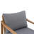 Solid Wood Patio Chair with Cushions-113103515