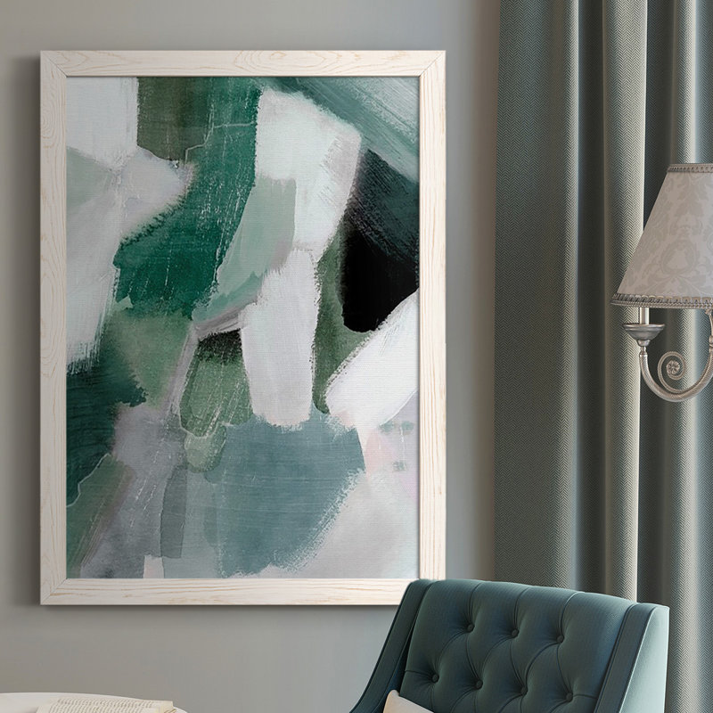 Turquoise Waters II, reproduction d'art sur toile, Cadre blanc, H 37,5 po x l 27,5 po x P 1 po