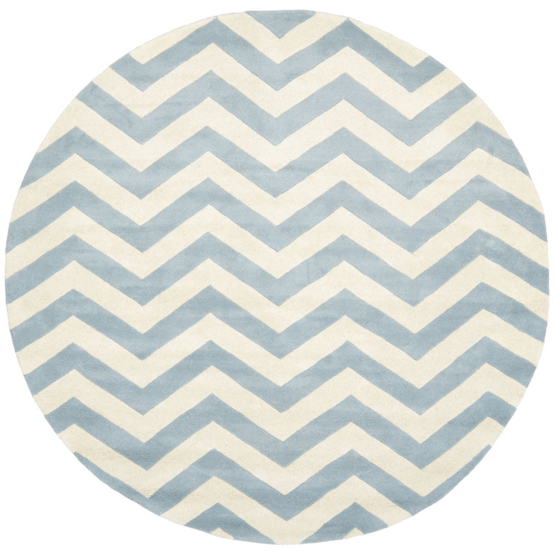 Tapis en laine touffeté à la main Teresita, Rond 5 pi
