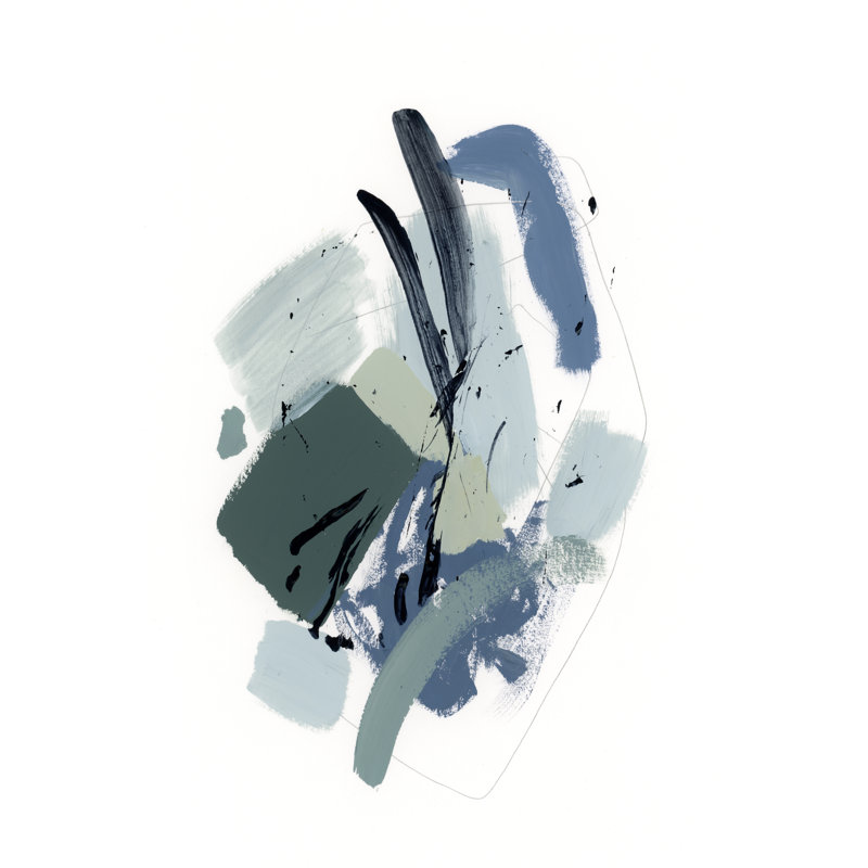 Spruce Nest II by Victoria Barnes - Painting on Canvas, Black Floater Framed, 46cm H x 30cm W