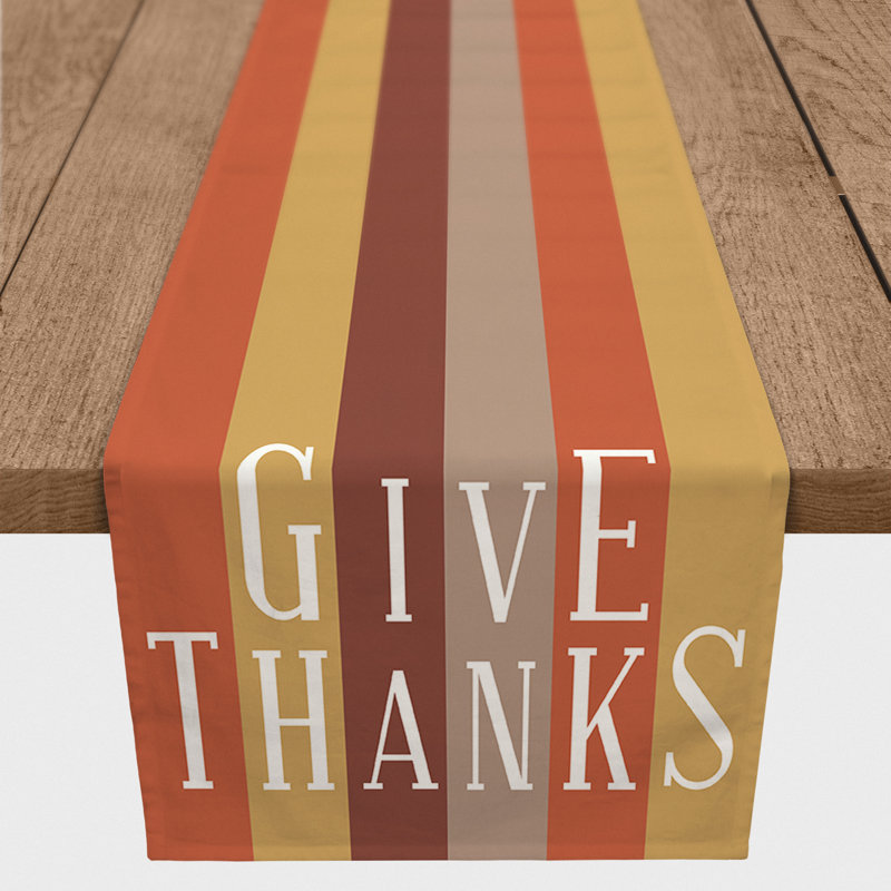 Sessa Striped Thanksgiving Table Runner
