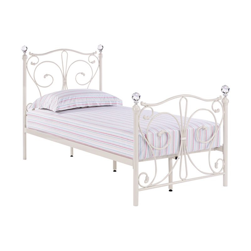 Larissa Metal Bed, Single (3'), White