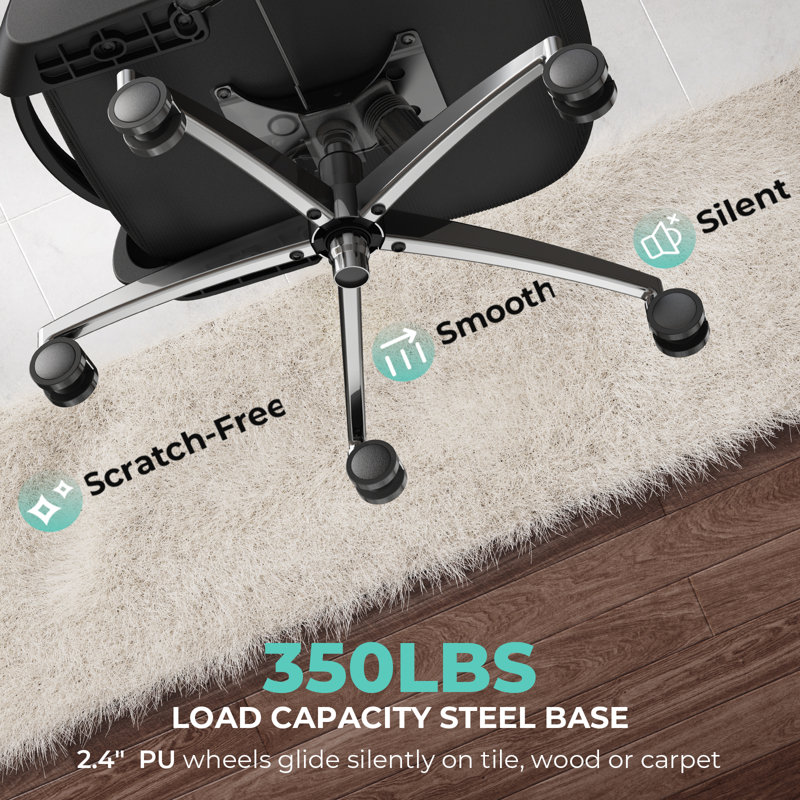 350 LBS Capacity Ergonomic Mid-back Office Chair