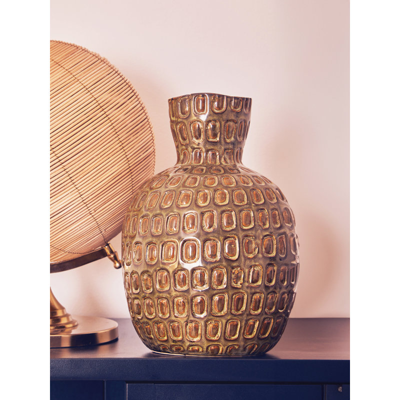 Yana Stoneware Table Vase, 20cm H x 28cm W x 28cm D