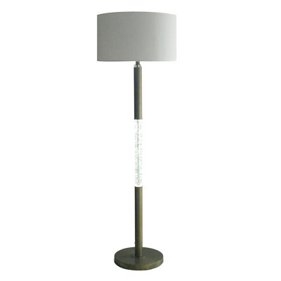 Golden Brilliance - 64 po x 20 po - Lampe sur pied en métal et cristal ensemencé avec veilleuse