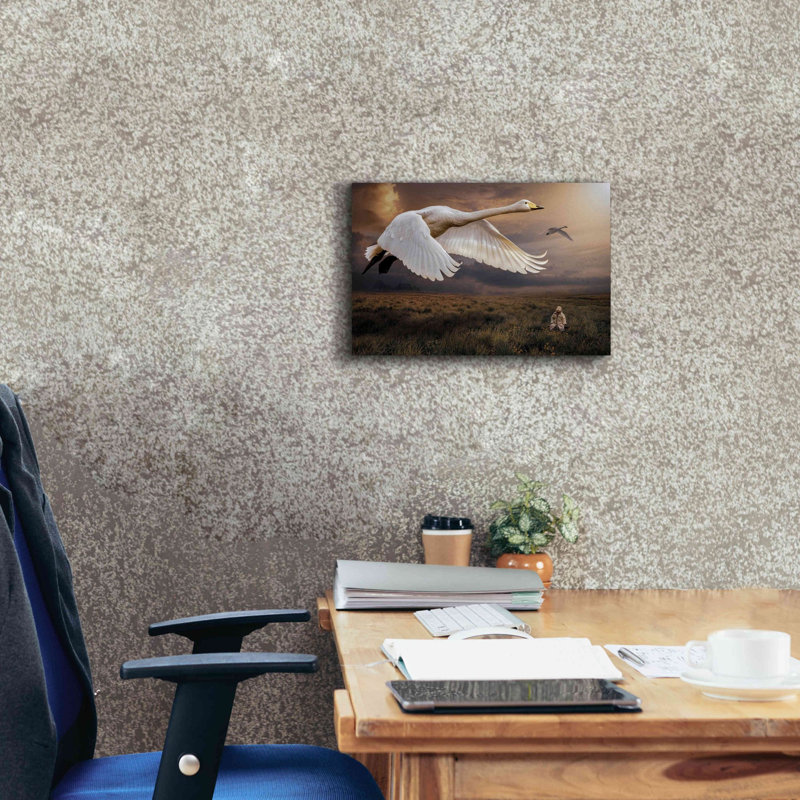 «Take Flight» par Alan, estampe numérique sur toile, H 12 po x l 18 po x P 0,75 po