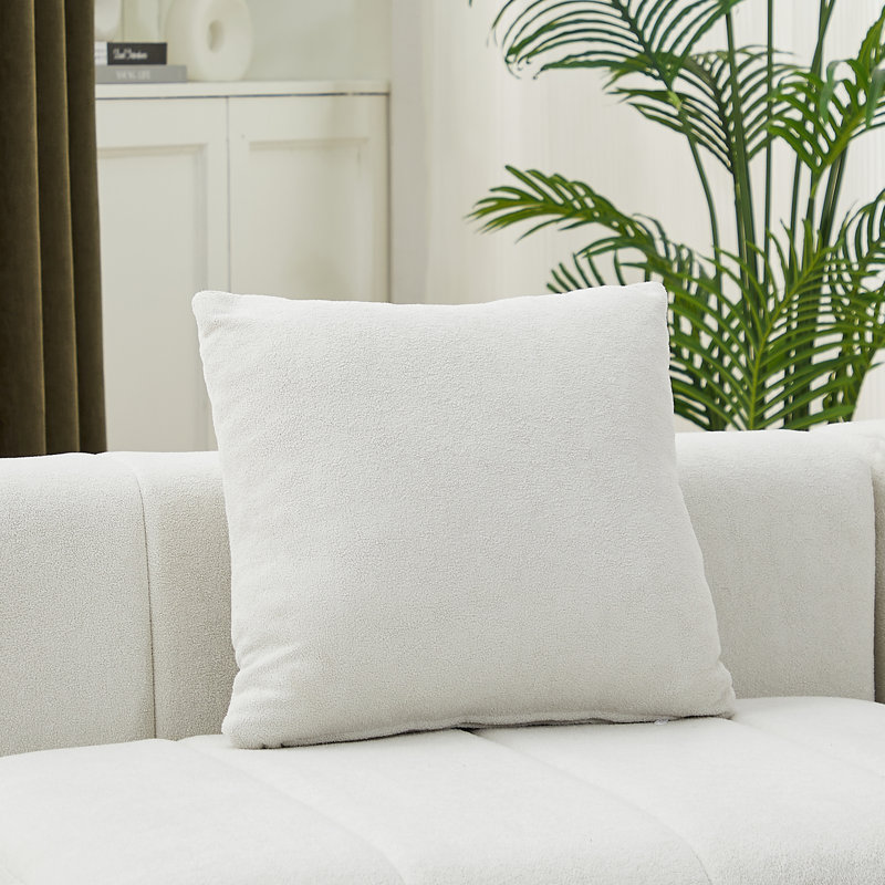 Canapé modulaire à compression Daijha Boneless, Chenille beige
