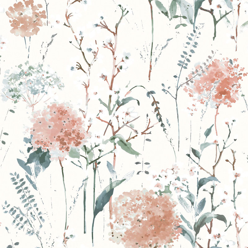 Laura Ashley Pallington Bloom Plaster Pink Wallpaper