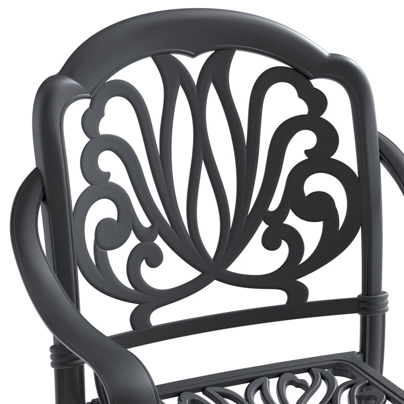 Ensemble de meubles de patio en aluminium coulé avec coussins, 2