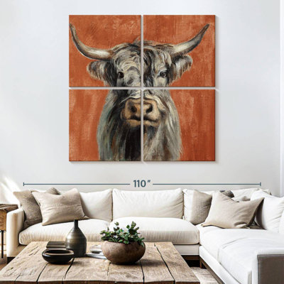 Brampt Highland Cow sur terre cuite