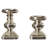Glass Handmade Turned Style Pillar Candle Holder with Faux Mercury Glass Finish 2 - Pieces-1684789439