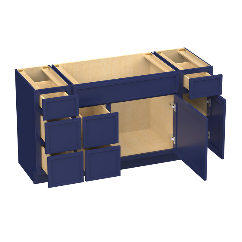 Base de meuble-lavabo simple 60 po seulement, Bleu