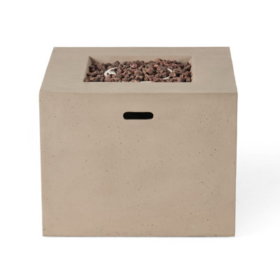 31.37 In. Square , 40,000 Heat Generator, Magnesium Oxide, Summer Night Fun, Grey Backyard Heater, 31" Fire Pit, Lightweight Concrete, Patio Relax Center,