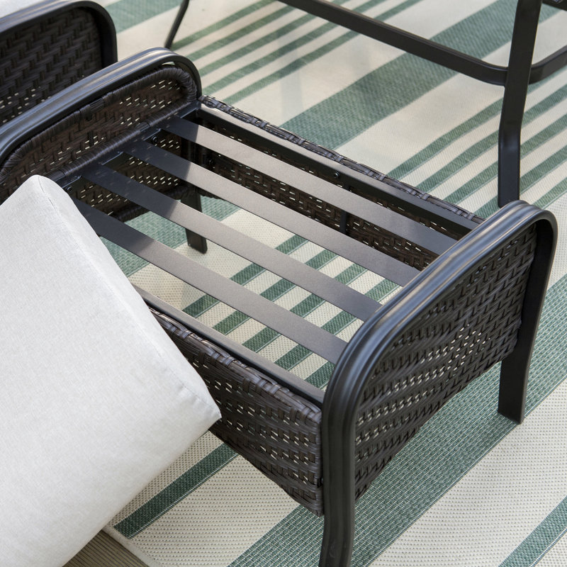 Repose-pieds de patio avec coussins