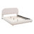 Teddy Fleece Upholstered Platform Bed With Thick Fabric, Solid Frame And Stylish Curve-Shaped Design-351368380-351368378