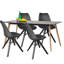 Ensemble de 4 chaises de salle à manger DSW de style moderne Mid-Century