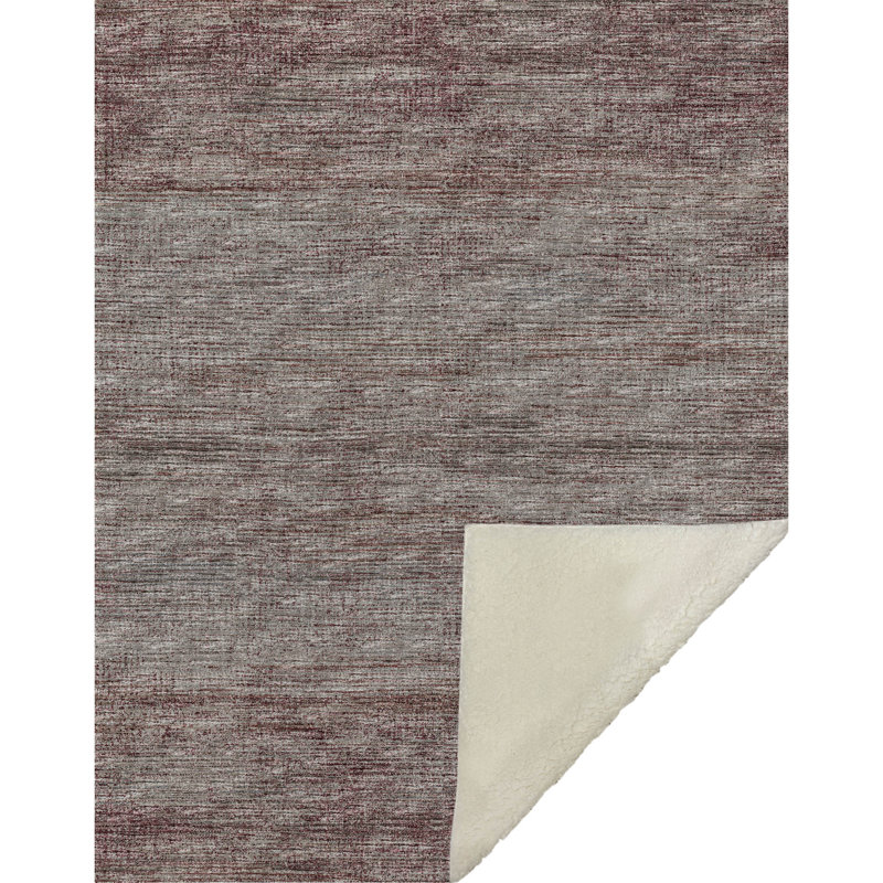 Jeté douillet en microfibre de polyester doux 50 "x 70" One Pixie Street, Bourgogne - abstrait