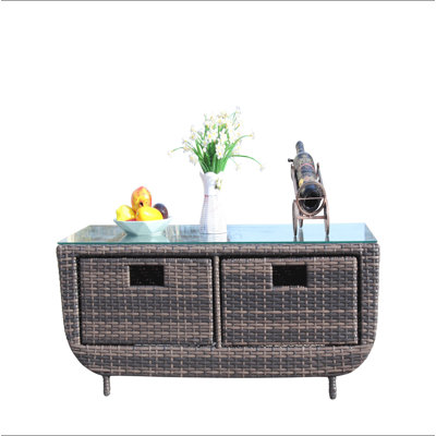 Table basse avec verre trempé
