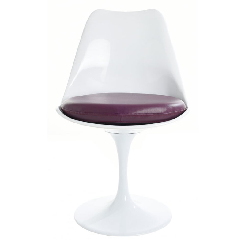 Pollard 119.38cm H Polyurethane Upholstered Side Chair, Purple