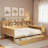 Wooden Daybed With Storage Shelves, 2 Storage Drawers And Study Desk-1608798031