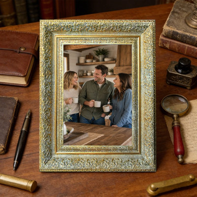 Cadre photo de table 5 pièces x 7 "or antique 5" pour cadeaux de Noël