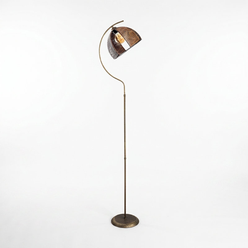 Solana Antiquation Woven Boho Floor Lamp