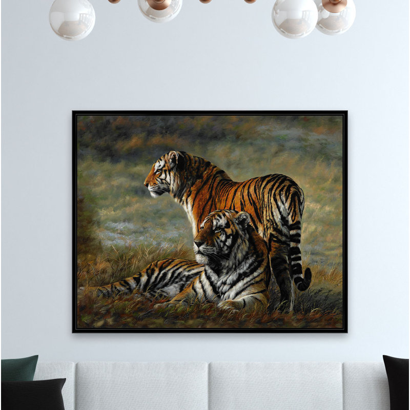 Peering Pair Painting, Black