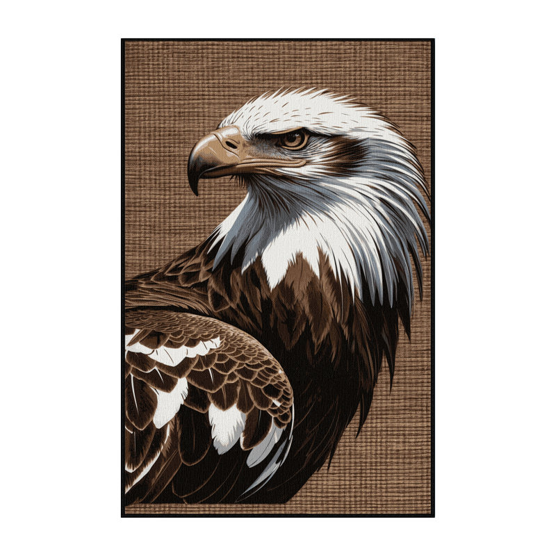 Washable Martial Eagle Wildlife Area Rug, Rectangle 5' x 8'