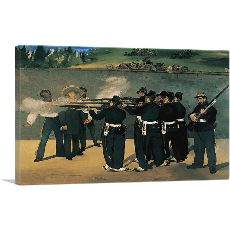 «The Excutation of Emperor Maximilian 1869» par Édouard Manet, reproduction d'art sur toile tendue