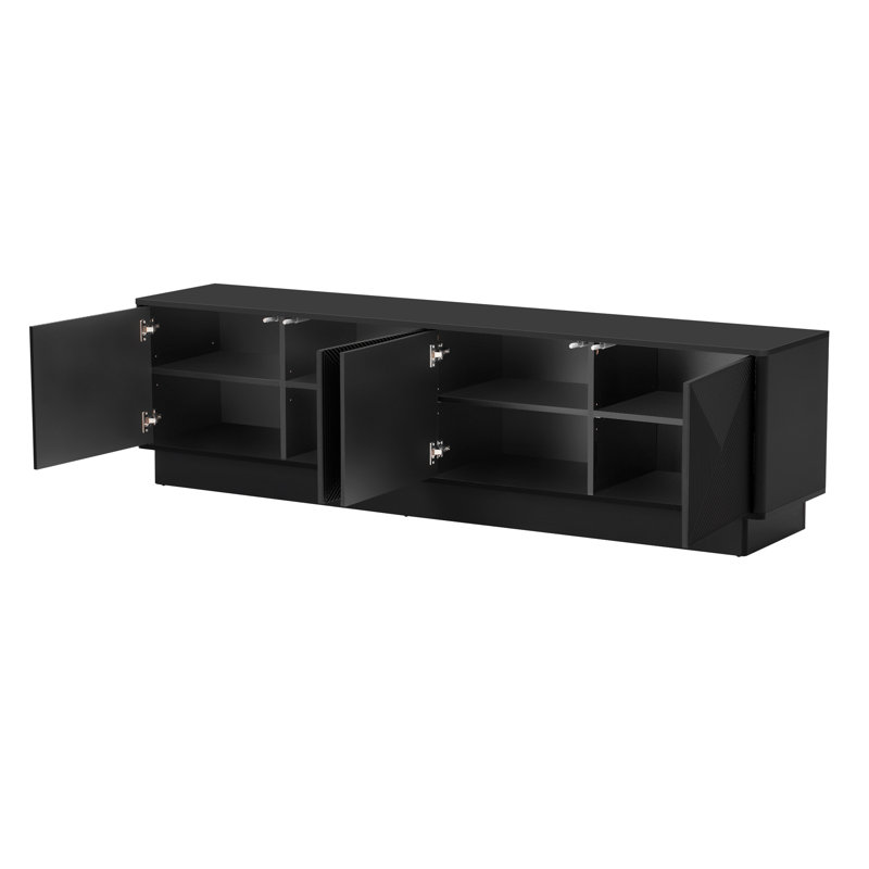 Armoire design à 4 portes U-Can avec tablettes réglables et détails DEL U-Can