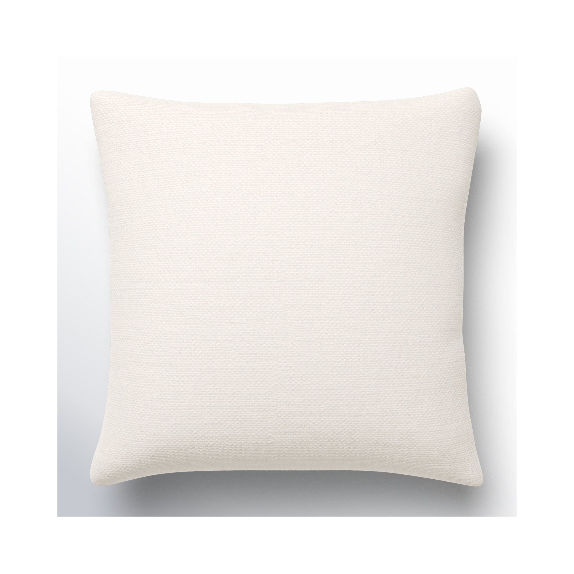 Bertha Throw Pillow, Down, Cream, 18" x 18"