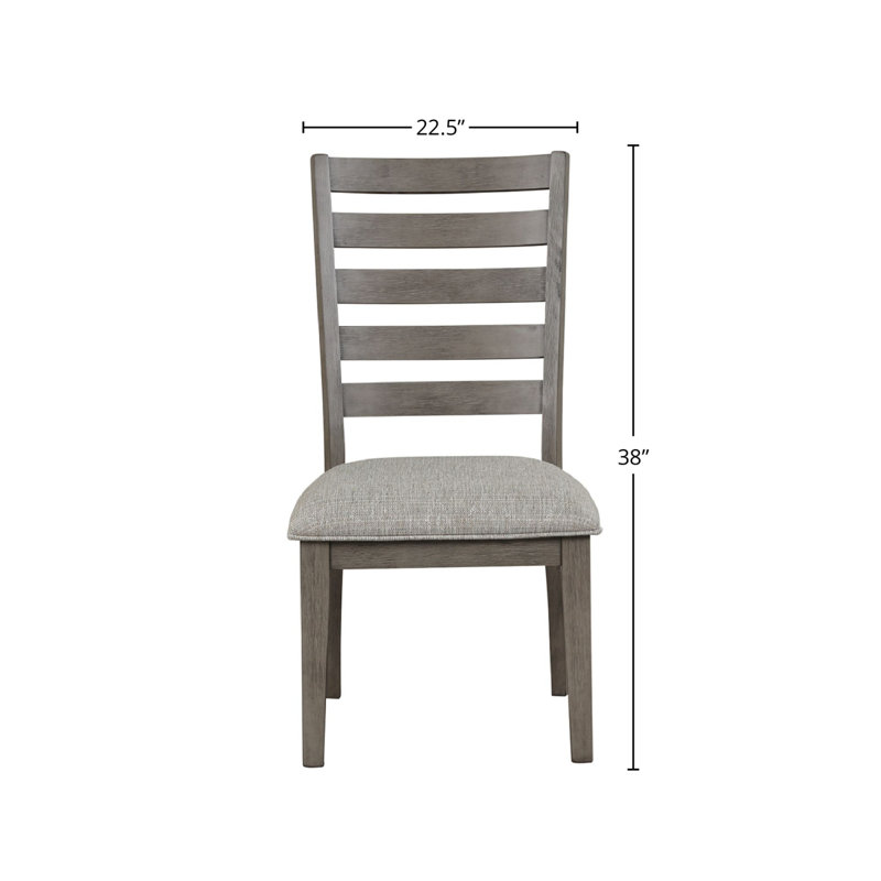 Chaise de salle à manger décontractée avec dossier échelle (ensemble de 2)