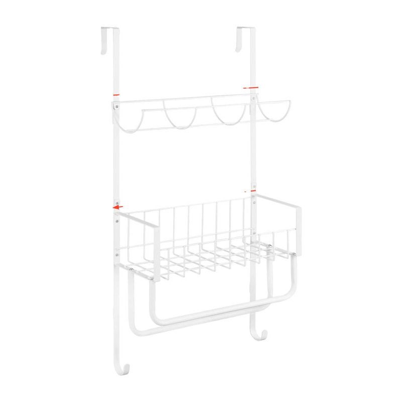 Door Rack: Tiered Storage & Space - Saving Black, Matte Black