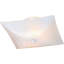  Plafonnier semi-encastré blanc 3 lumières l 14 po avec verre carré blanc